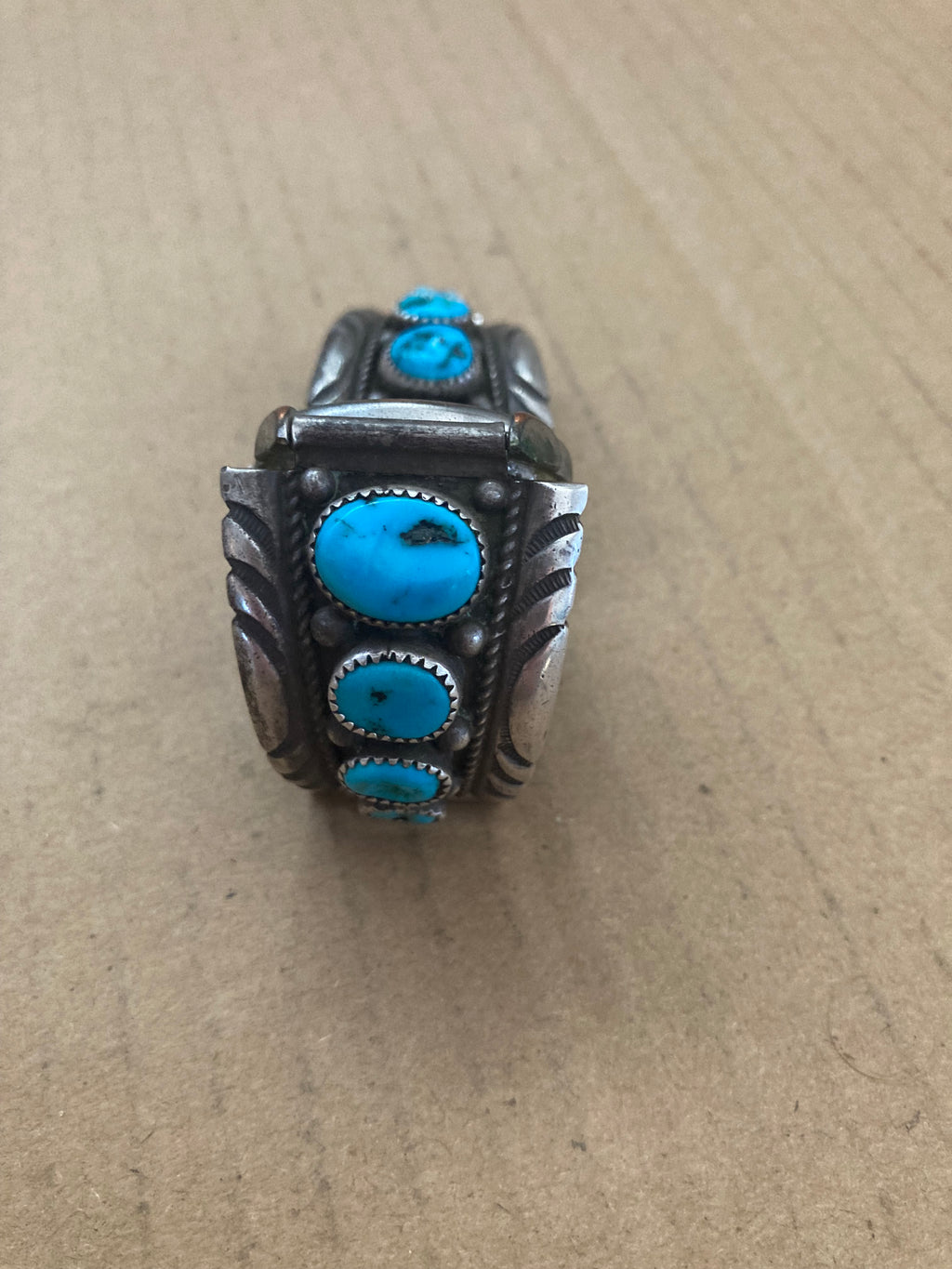 Southwest, silver and turquoise watch