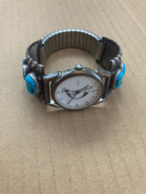 Southwest, silver and turquoise watch