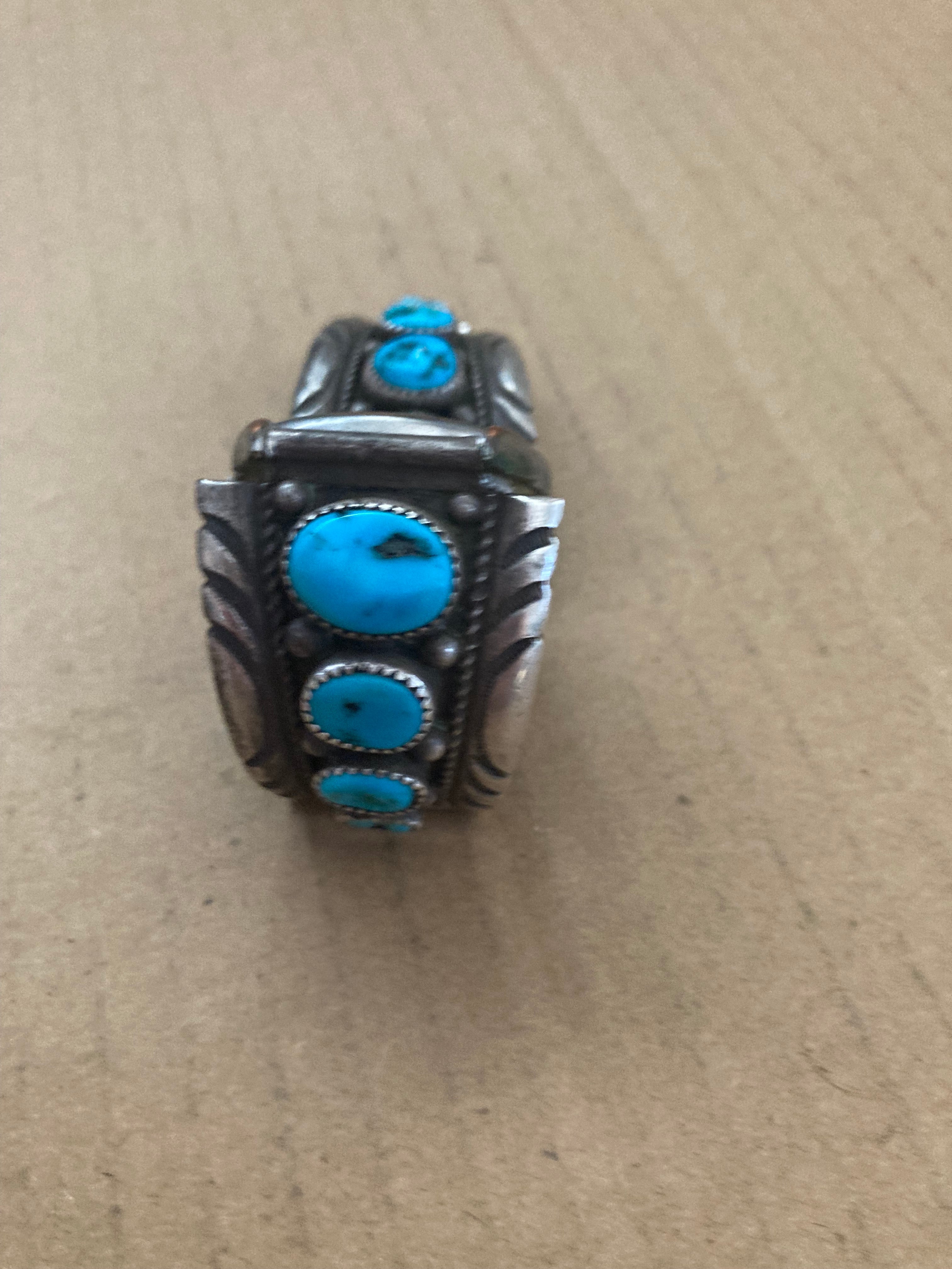 Southwest, silver and turquoise watch